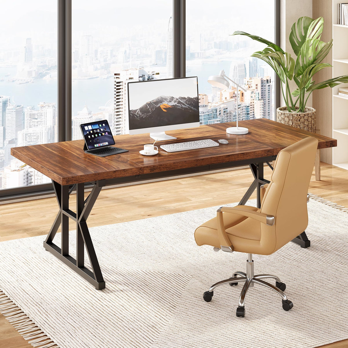 70.8-Inch Wooden Office Desk X29112