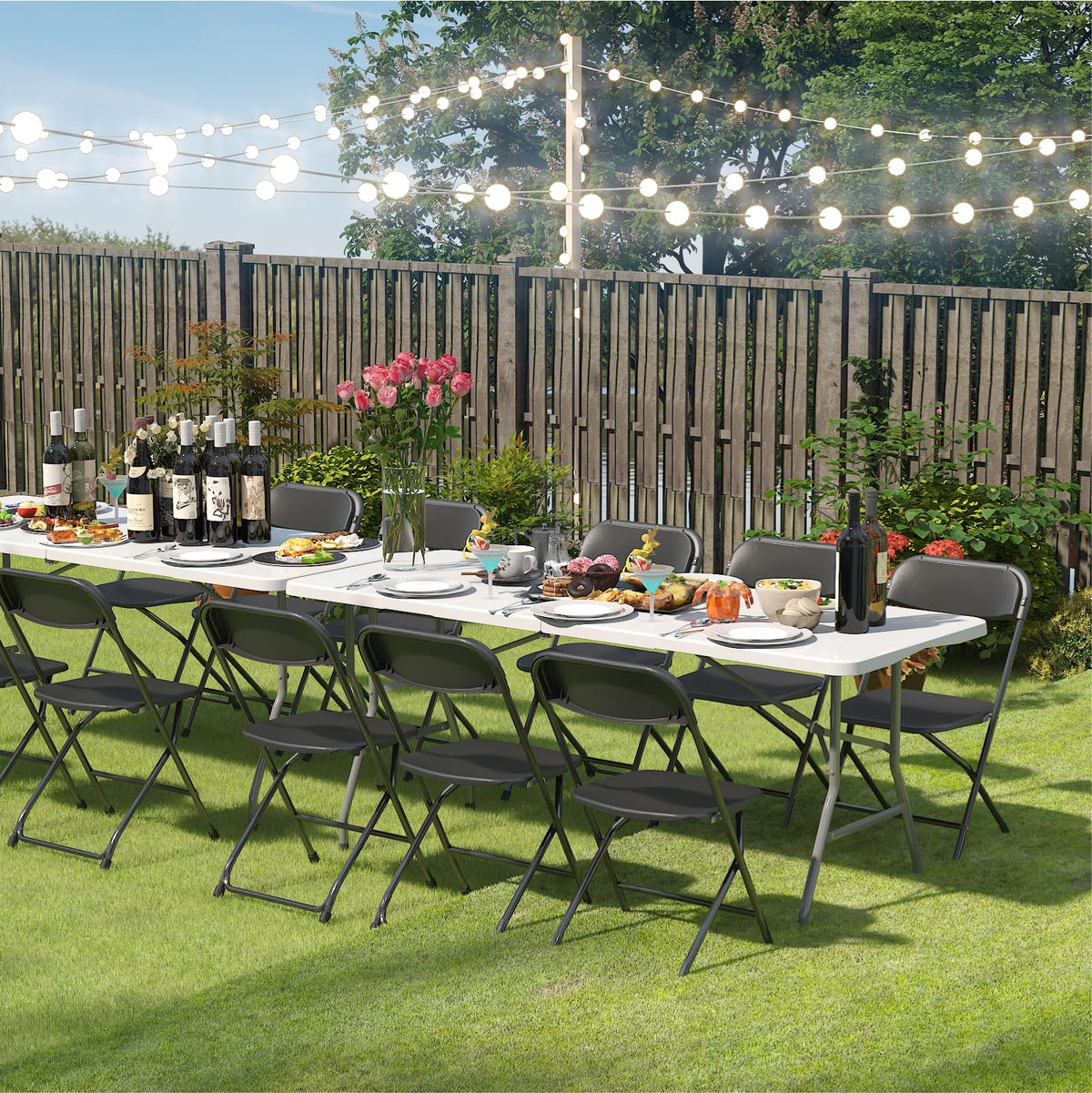 Black Folding Chairs 10 Pack G287167