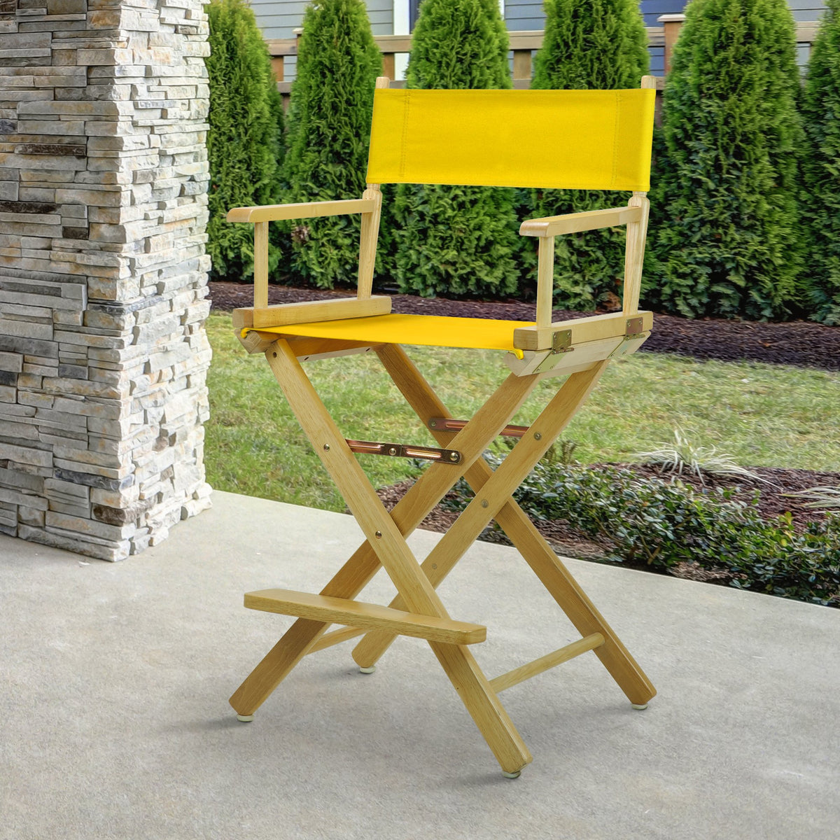 24" Natural Frame-Gold Canvas Director Chair F38893