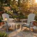 Wood Folding Adirondack Chair Set of 2 Solid Cedar J62458
