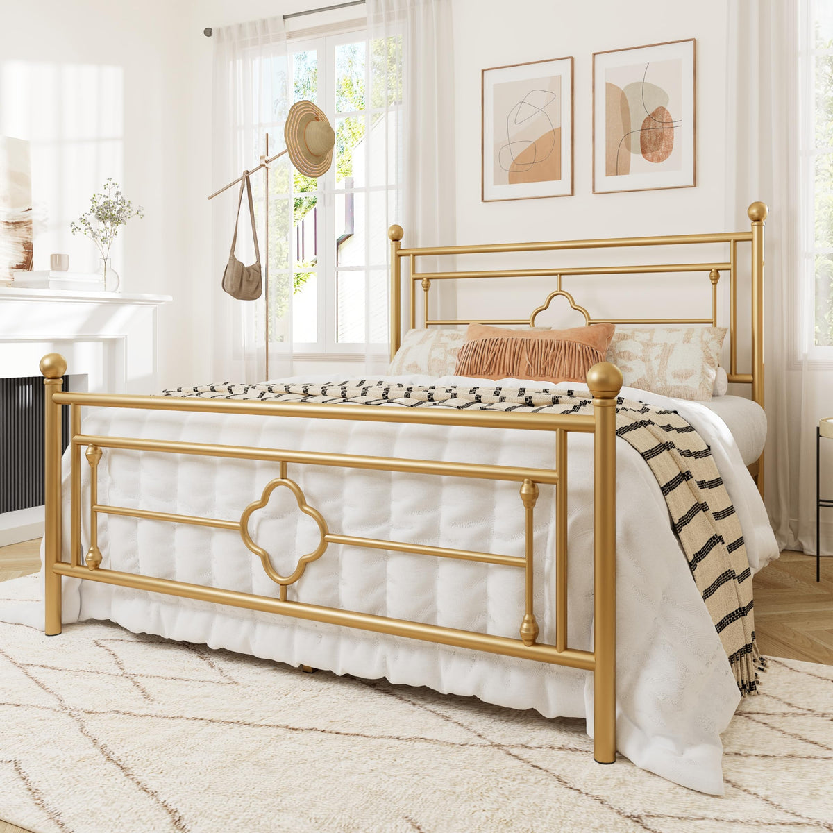 Full Size Metal Platform Bed Frame K7951