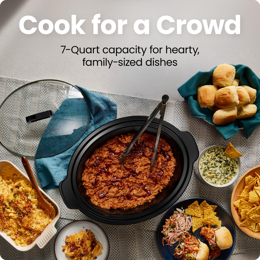 7 Quart Programmable Digital Slow Cooker with Ceramic Crock D489