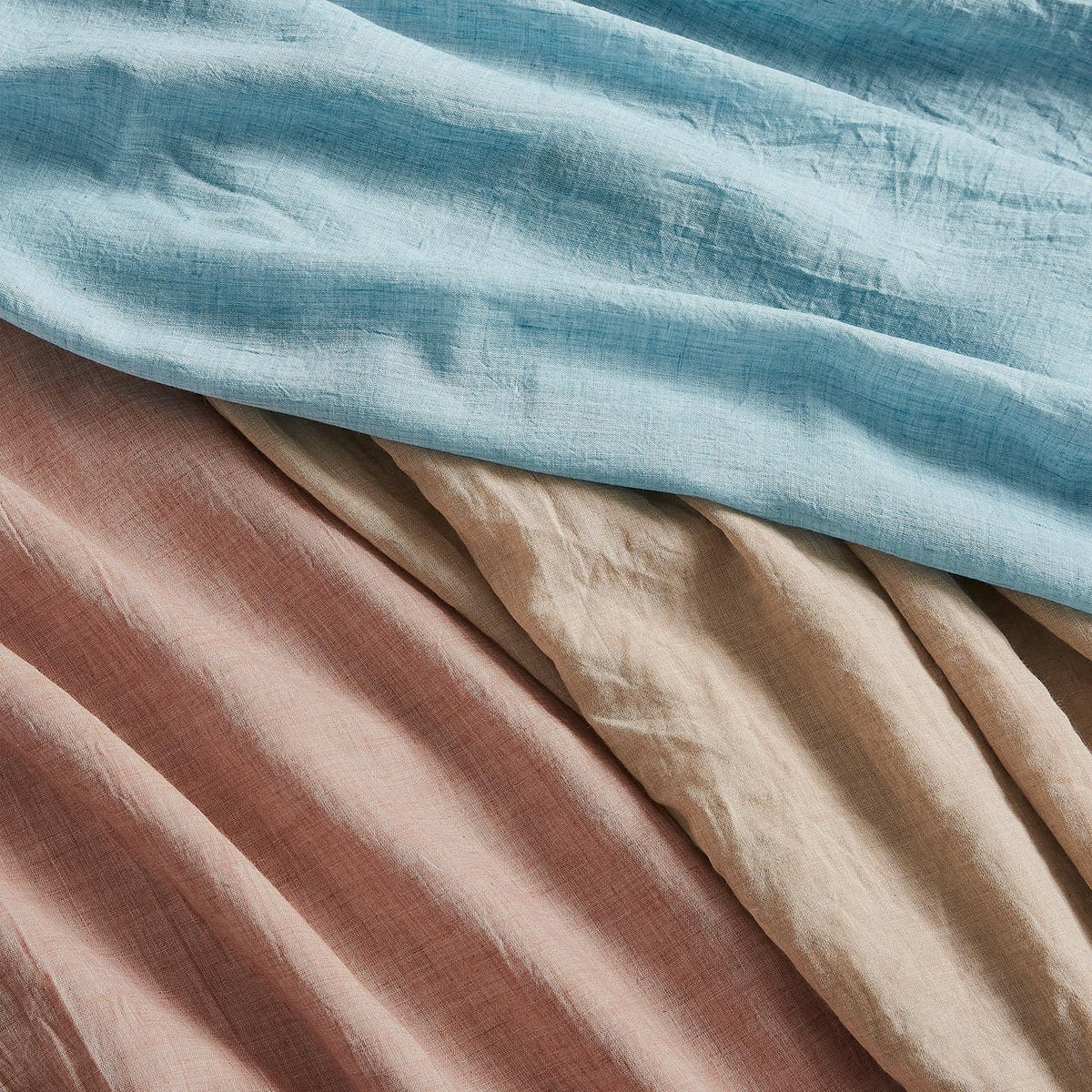 Blush Pink Sheer Cotton Linen Curtains 2 Panels W89608