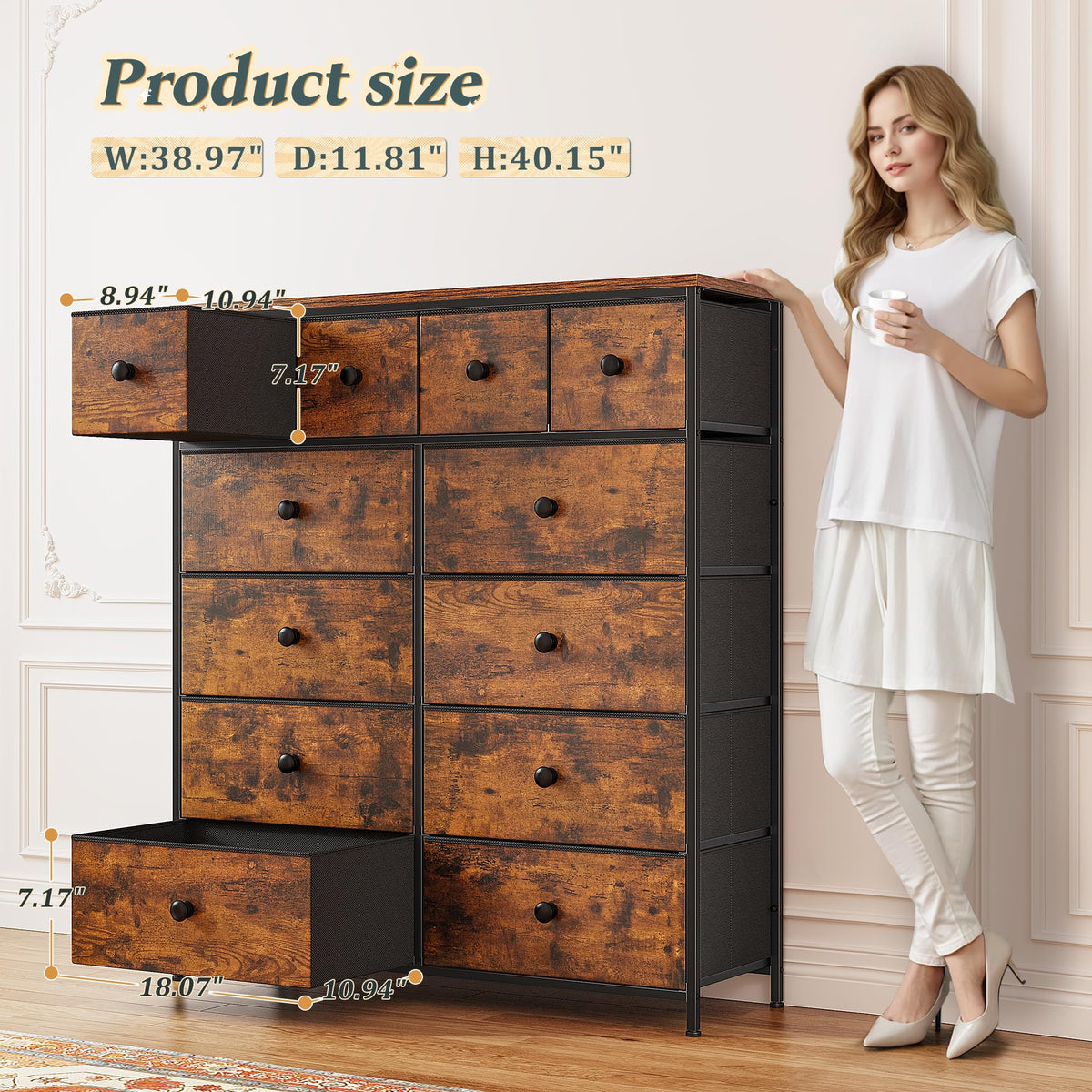 12 Drawer Dresser N7044